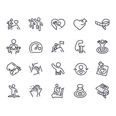 Fitness Goals icons vector design 