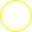 Gelber Kreis mit Farbverlauf zur Mitte, mit scharfem Rand, transparenter Innenfläche und Hintergrund - als Überlagerung, Overlay und anderweitigen Gestaltungsmöglichkeiten