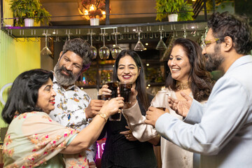 Sticker - Indian people enjoying party at restaurant