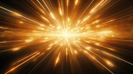 Bright beams reflected in dark space, in the style of light gold and white, anamorphic lens flare, light orange and gold. Generative AI