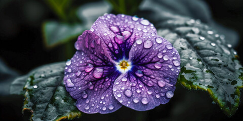 Sticker - Close up of Violet Flower - Generative AI