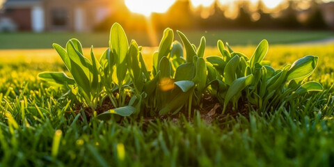 Poster - Close up of Greens in the Garden - Generative AI