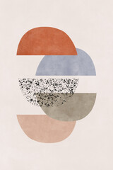 Wall Mural - printable wall art poster print. hand drawn minimalism design for scandinavian interior.
