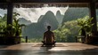 © Agata - Man meditating in a yoga retreat