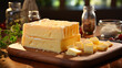 composition with different kinds of cheese on table.