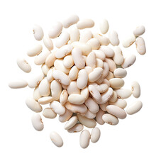 Isolated Pile Of White Beans