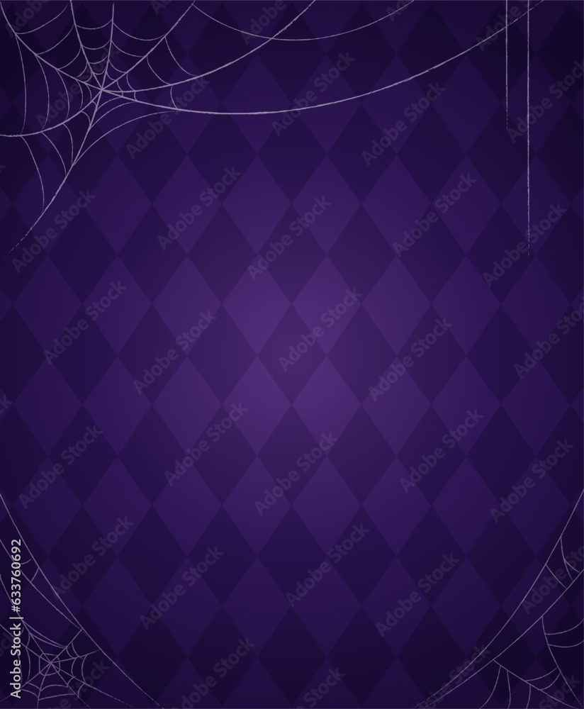 Halloween holiday vector illustration wall background with spider web ...