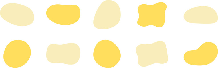 Wall Mural - Set of cute abstract shapes.Vector loose frame.yellow fluid vector frame.