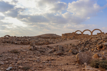 Wall Mural - Madaba, Jordan : The ruins of the Roman Christian city (Umm al-Rasas city) Historical heritage building