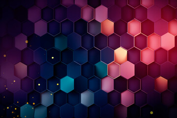 Colorful festive abstract geometric background with hexagons
