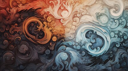 Detailed abstract background texture and pattern with dynamically flowing lines