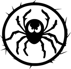 Sticker - spider on a white background