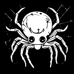 Sticker - spider on a black background