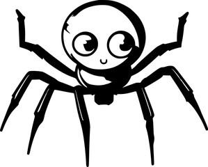 Sticker - spider on a white background