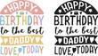 Happy Birthday Dady Baby Onesie EPS Design