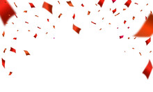 PNG Red And Gold Confetti And Ribbon Background