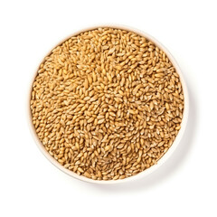 Wall Mural - Wheat Groats isolated on white background top view 