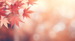 © MaxWo - pink autumn leaves background, generative ai