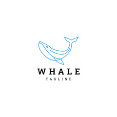 whale logo design icon vector