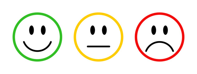Wall Mural - smiley icon set