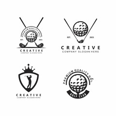 Wall Mural - set of logo golf vector 