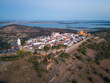 © Angelino - Aerial view of the Monsaraz Castle on a hill at sunset, Portugal