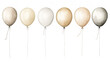 © Nate - Set of beige and grey balloons, watercolor hand drawn illustration