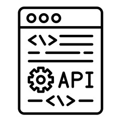 Application Programming Interface Line Icon