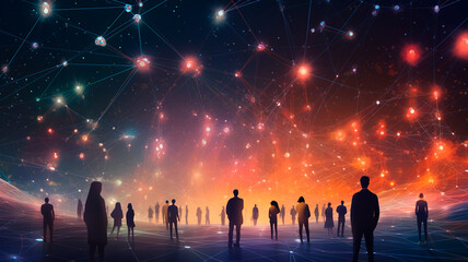 Wall Mural - concept of the internet and networking