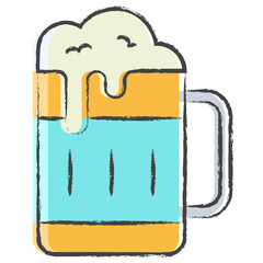 Canvas Print - Hand drawn Beer illustration icon