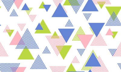 Wall Mural - Triangle shapes seamless pattern vector design.