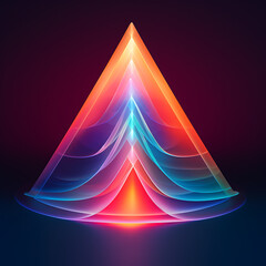 Wall Mural -  Abstract background with triangles on a black background