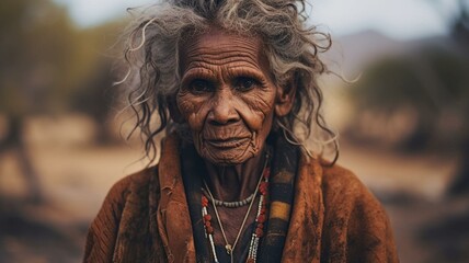 Wall Mural - Portrait of an Australian aboriginal woman