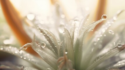 Wall Mural - A close up of macro photography of nature in dull style with a soft focus. Generative AI image AIG30.