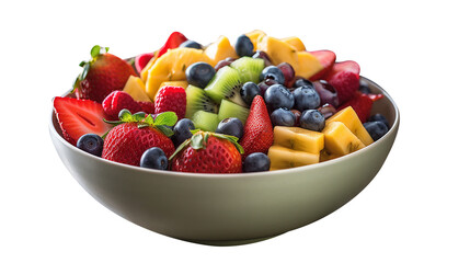  Natural and fresh berries and fruits isolated on transparent background