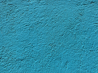 Wall Mural - Blank teal blue-green stucco wall texture background in Mexico