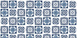 © Tetiana Kasatkina - Seamless pattern Portuguese Azulejo tiles, for wallpaper, fill pattern, web page background, surface textures