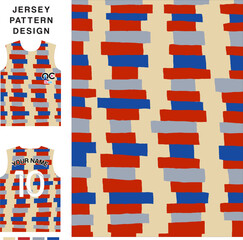 Abstract brick concept vector jersey pattern template for printing or sublimation sports uniforms football volleyball basketball e-sports cycling and fishing Free Vector.