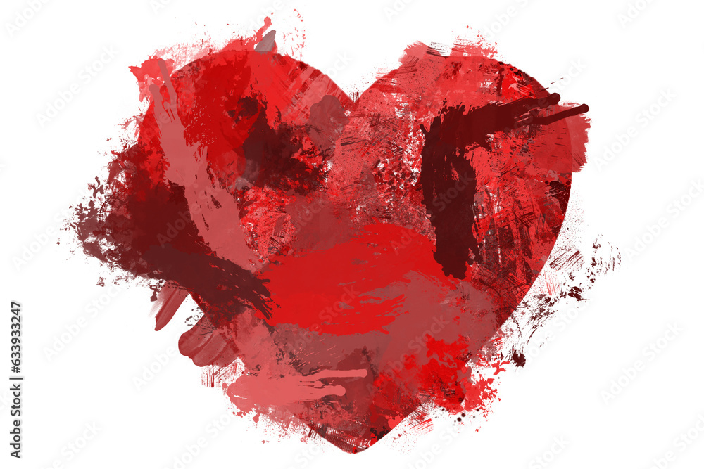 Digital png illustration of red heart on transparent background Stock ...
