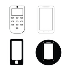 Wall Mural - mobile phone icon vector
