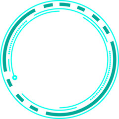 Sticker - Futuristic Circle Frame