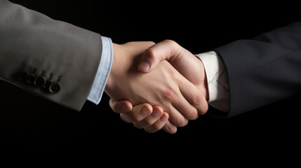 Wall Mural - Two businessmen shaking hands