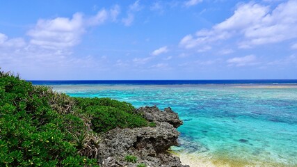 鹿児島県与論島の宇勝（ウァーチ）海岸