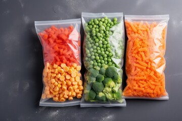 Wall Mural - Frozen vegetables. Generate Ai
