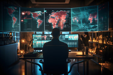 Secure Code Professionals Analyzing and Strategizing ai generated art