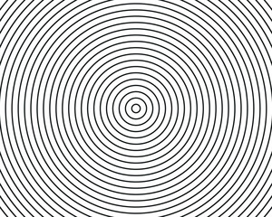 Wall Mural - Concentric circle texture elements, spaced concentric circle, line in a circle concept, black circular pattern.