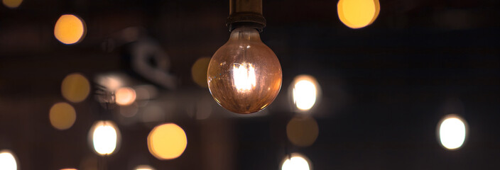 Sticker - light bulb in dark room