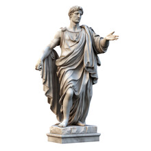 A Marble Statue Isolated On Transparent Background Png.