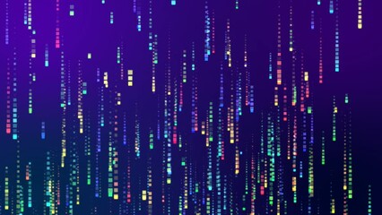 Violet background with animated vertical lines 