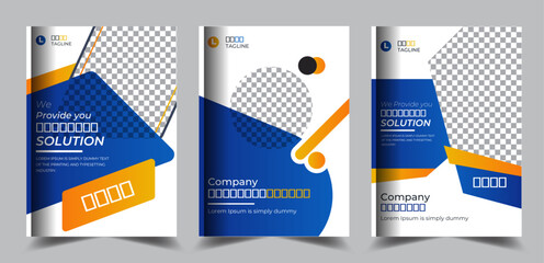 Wall Mural - Corporate modern company annual report, business brochure cover or book cover design